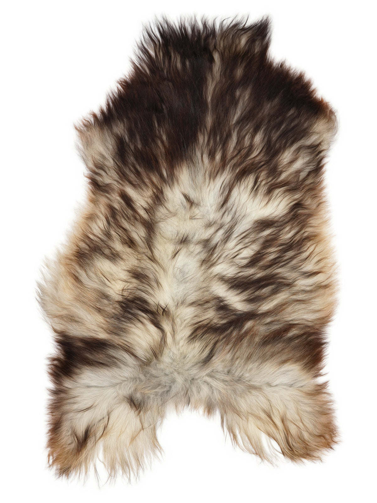 Grey Icelandic sheepskin rug of about 120 × 75 cm, seen from above: the exact sheepskin you receive