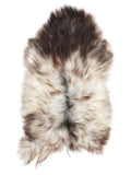 Grey Icelandic sheepskin rug of about 120 × 70 cm, seen from above: the exact sheepskin you receive