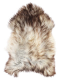 Grey Icelandic sheepskin rug of about 130 × 90 cm, seen from above: the exact sheepskin you receive
