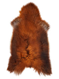 Icelandic Rusty sheepskin rug of about 125 × 70 cm, seen from above: the exact sheepskin you receive
