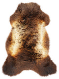 British multicolour sheepskin rug of about 105 × 60 cm, seen from above: the exact sheepskin you receive