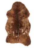 British multicolour sheepskin rug of about 115 × 65 cm, seen from above: the exact sheepskin you receive