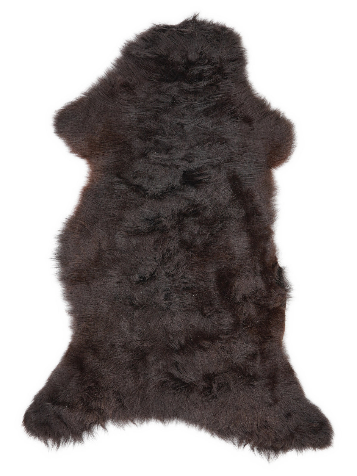 British multicolour sheepskin rug of about 120 × 60 cm, seen from above: the exact sheepskin you receive