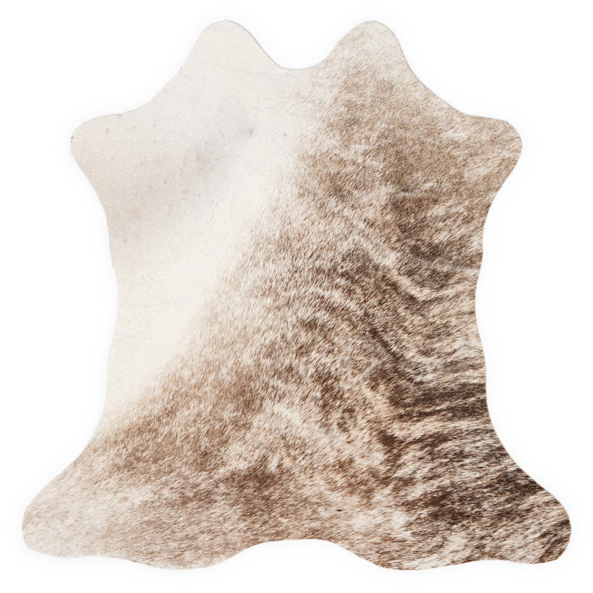 Mini cowhide of about 70 × 70 cm, seen from above: the exact hide you receive