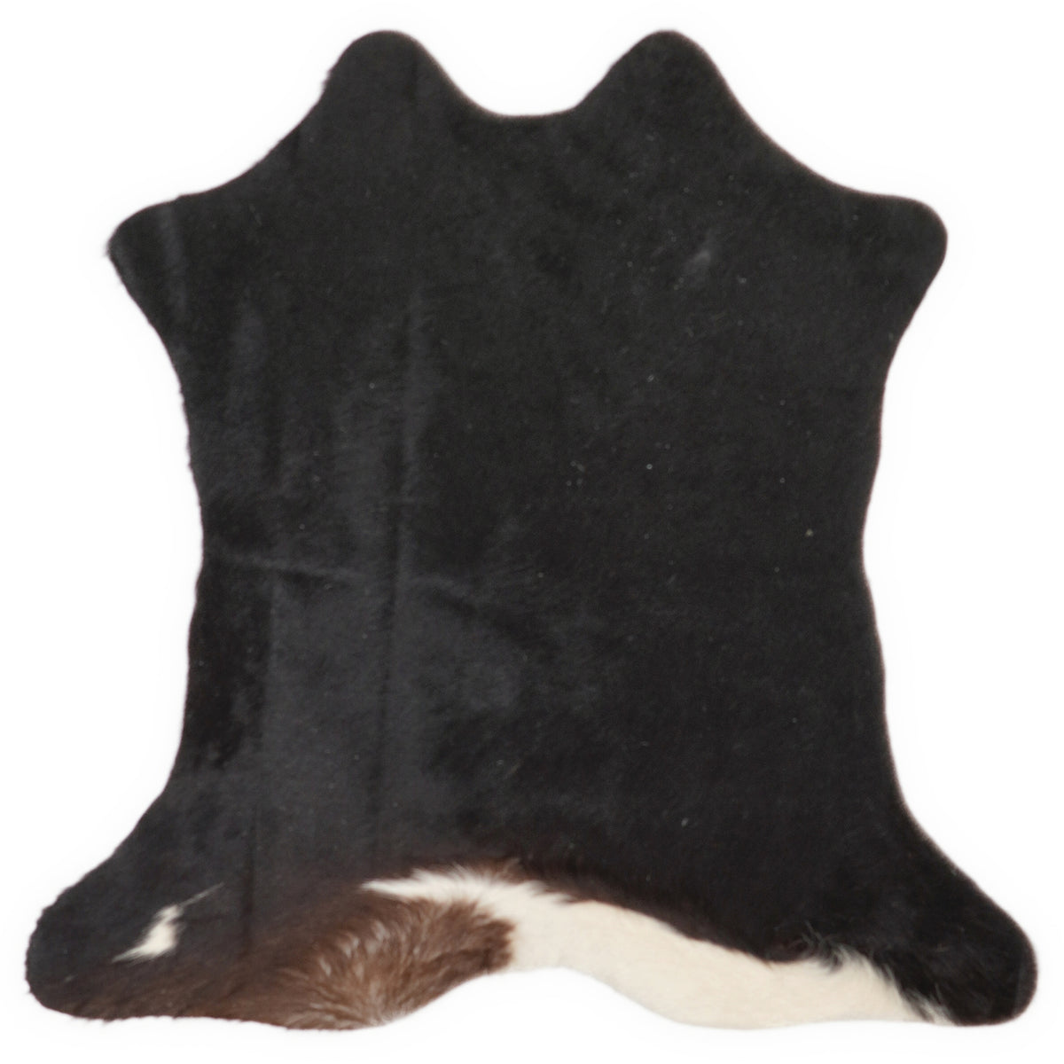 Mini cowhide of about 70 × 70 cm, seen from above: the exact hide you receive