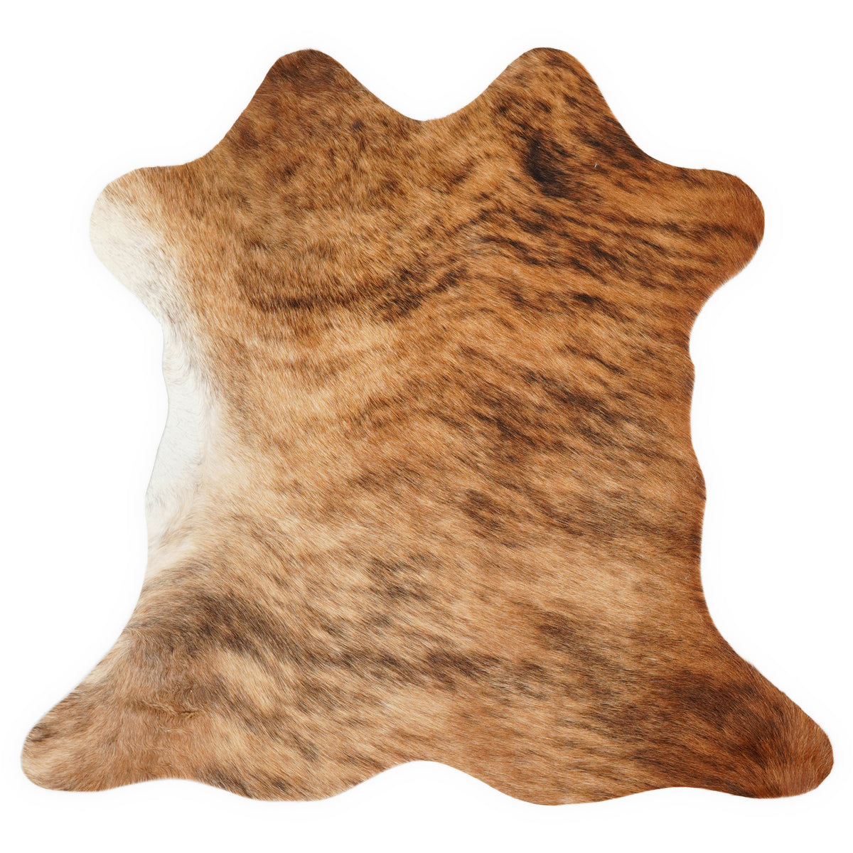 Mini cowhide of about 70 × 70 cm, seen from above: the exact hide you receive