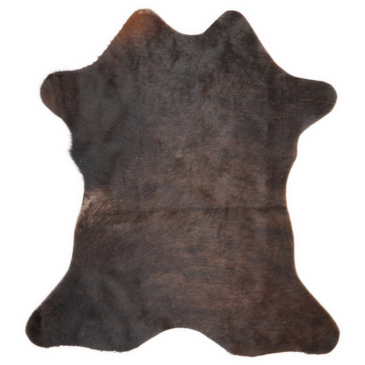 Mini cowhide of about 70 × 70 cm, seen from above: the exact hide you receive