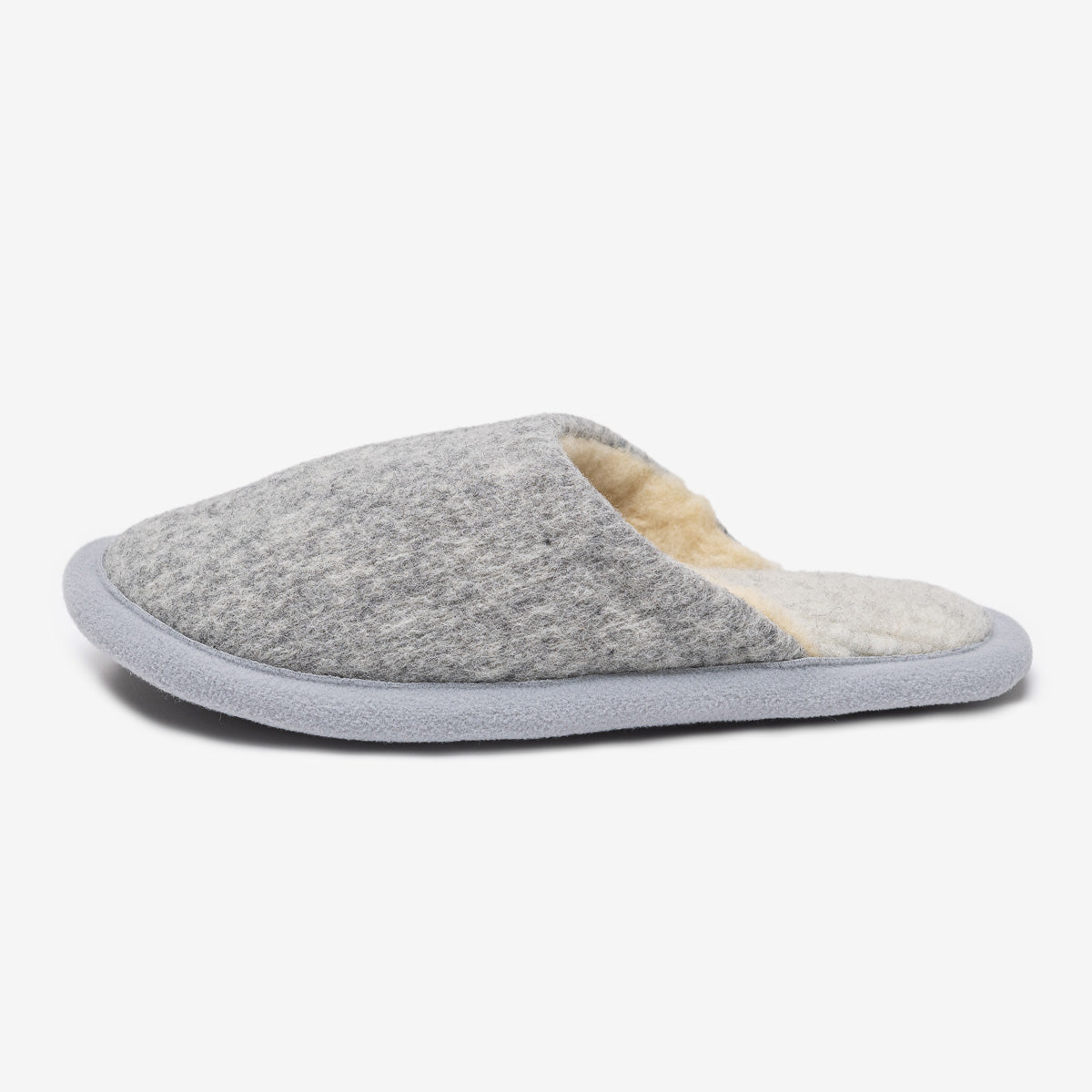 Marble merino slipper from the side