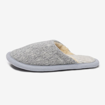 Marble merino slipper from the side