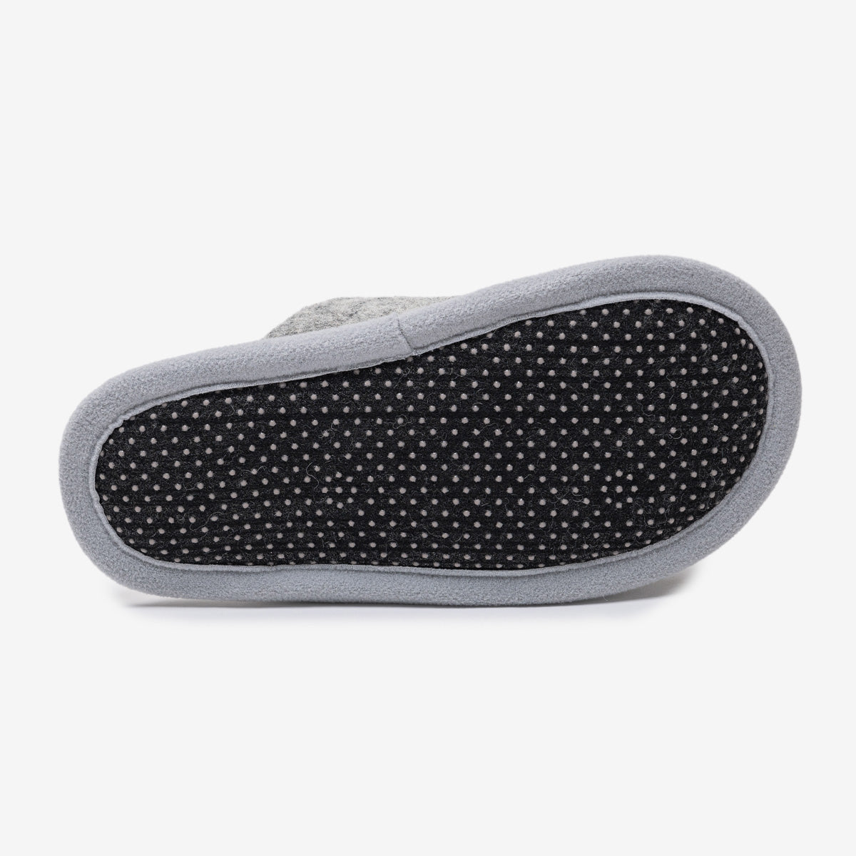 Dotted sole of a Granite merino slipper