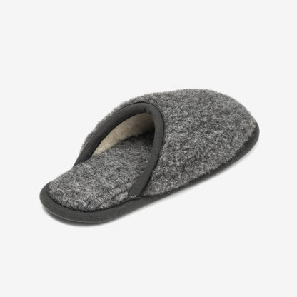 Granite merino slipper from the front