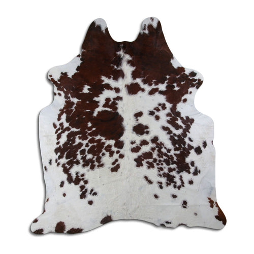 Brown & White Cowhide Rug L