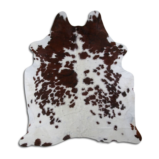 Brown & White Cowhide Rug L