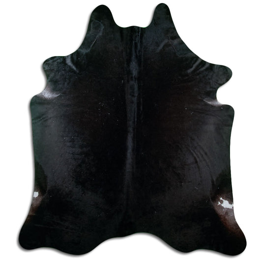 Black Cowhide Rug XXL