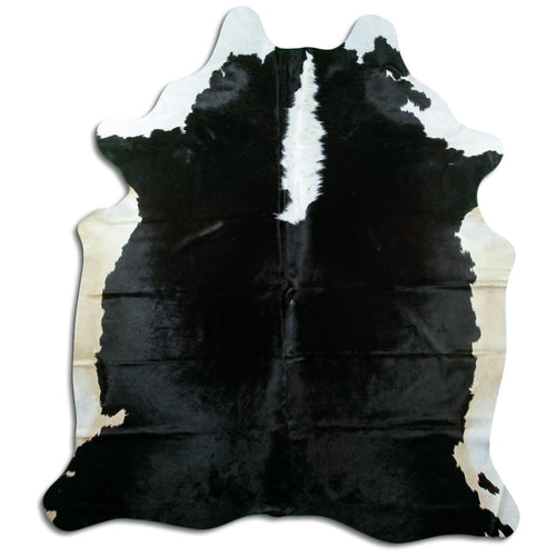 Brown & White Cowhide Rug XL