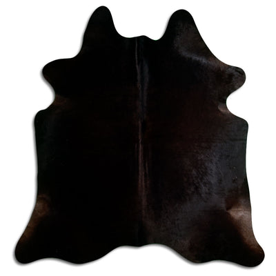 Black Cowhide Rug L