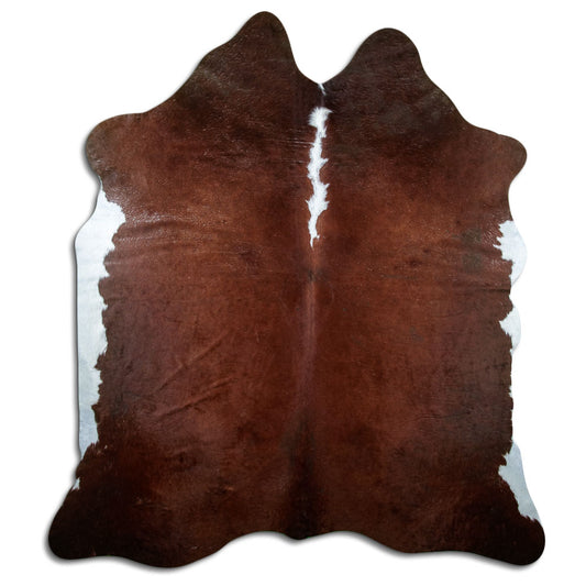Brown & White Cowhide Rug XXL