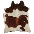 Brown & White Cowhide Rug XXL