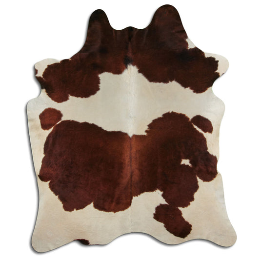 Brown & White Cowhide Rug XXL