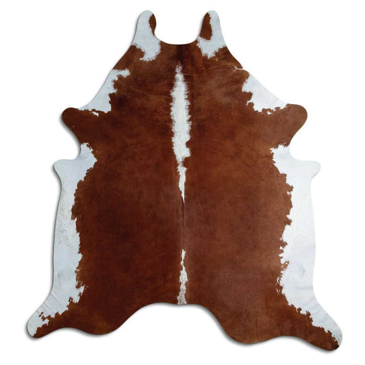 Brown & White Cowhide Rug XXL