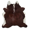 Brown & White Cowhide Rug L