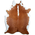 Brown & White Cowhide Rug XXL