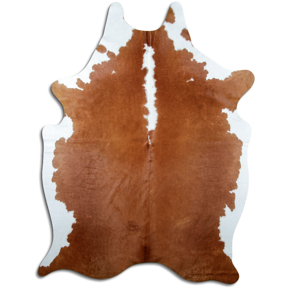 Brown & White Cowhide Rug XXL
