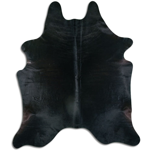 Black Cowhide Rug XXL