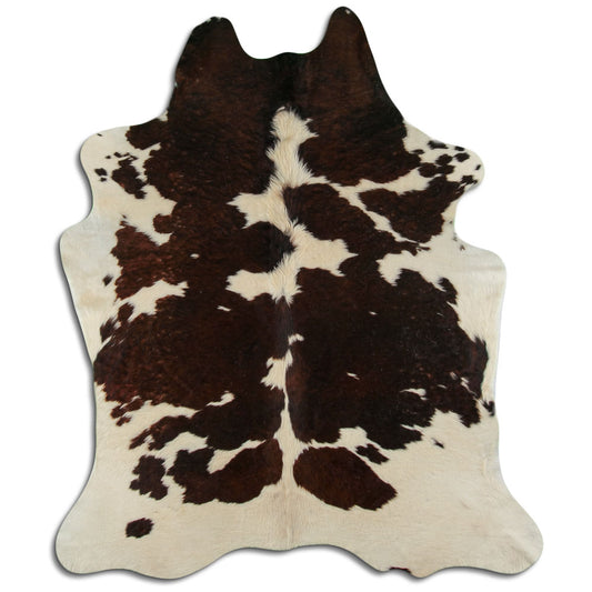 Brown & White Cowhide Rug XXL