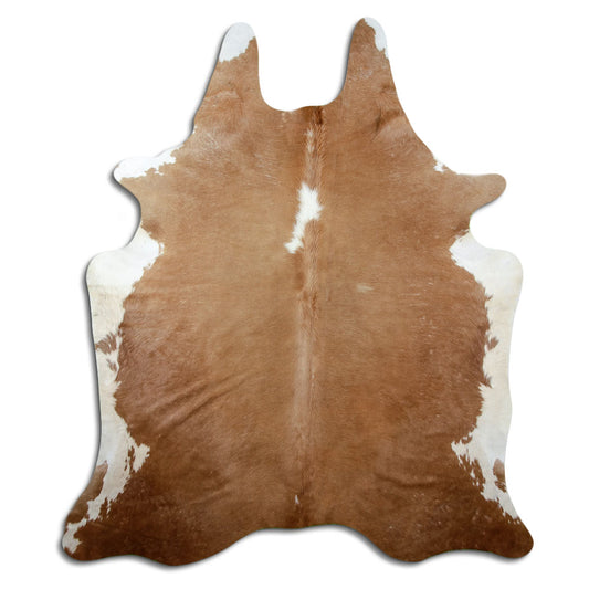 Brown & White Cowhide Rug XXL