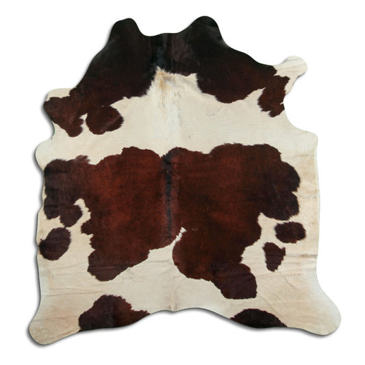 Brown & White Cowhide Rug XL