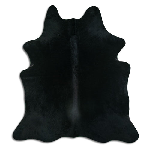 Black Cowhide Rug L
