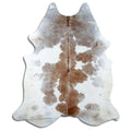Brown & White Cowhide Rug XXL