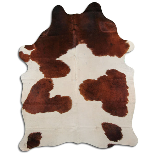 Brown & White Cowhide Rug XXL
