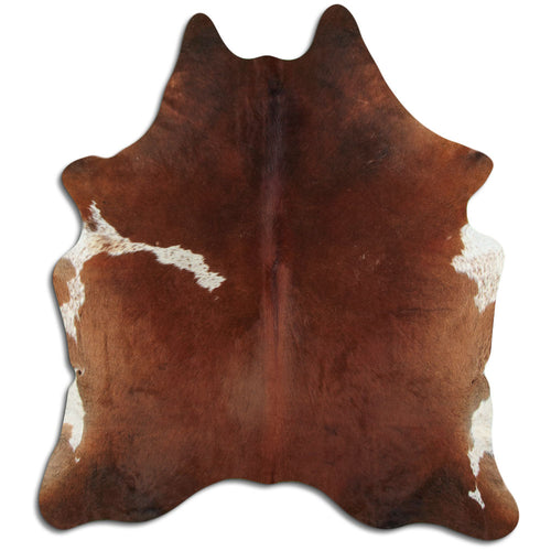 Brown & White Cowhide Rug XXL