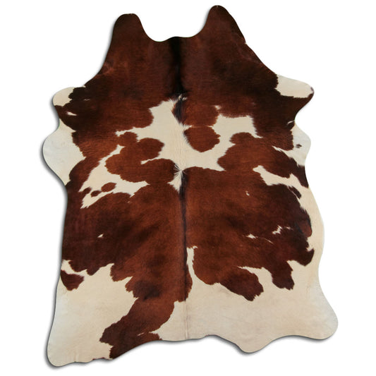 Brown & White Cowhide Rug XXL