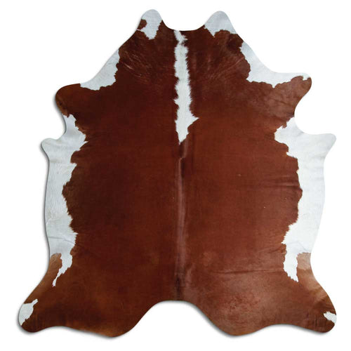 Brown & White Cowhide Rug XXL