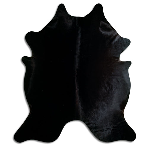 Black Cowhide Rug XXL