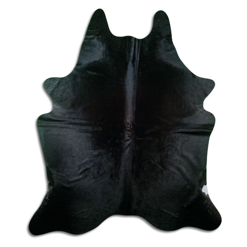 Black Cowhide Rug XXL