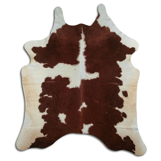 Brown & White Cowhide Rug XXL