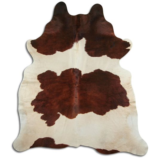 Brown & White Cowhide Rug XXL