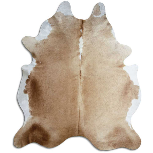 Brown & White Cowhide Rug XXL