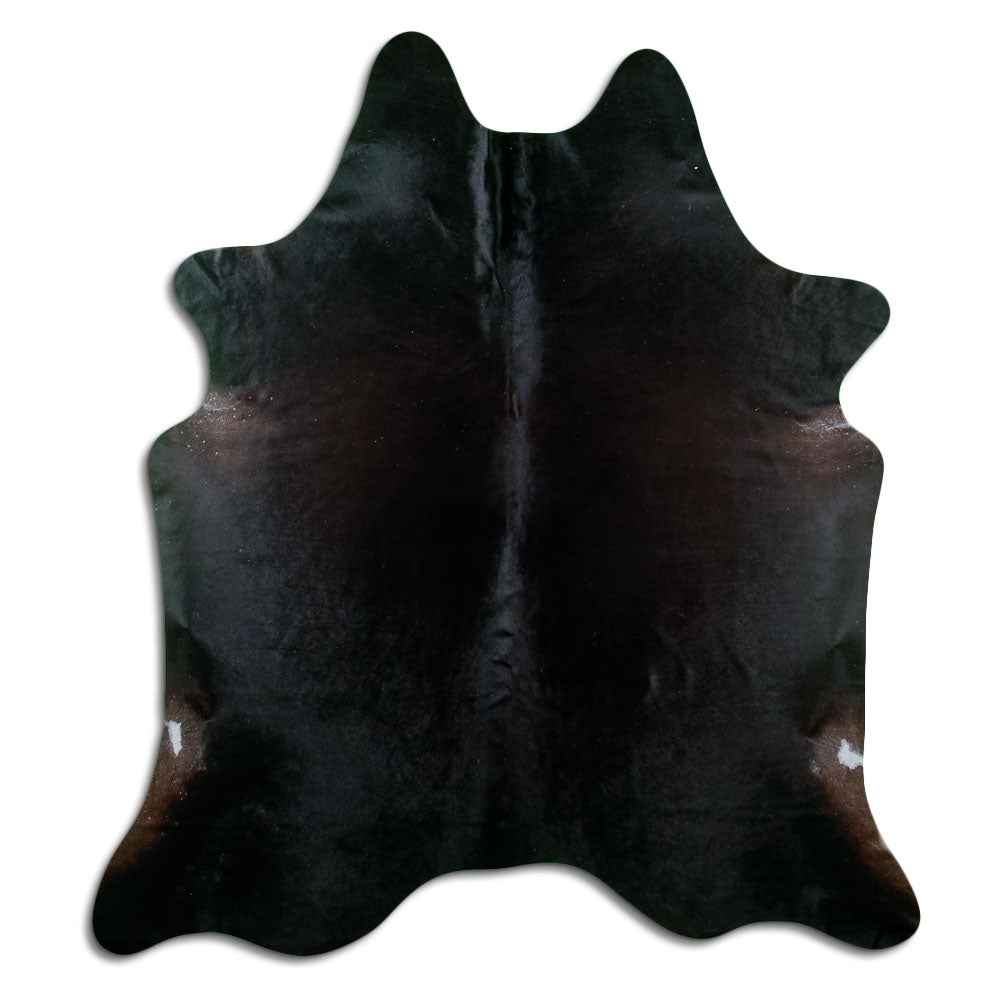 Black Cowhide Rug XXL