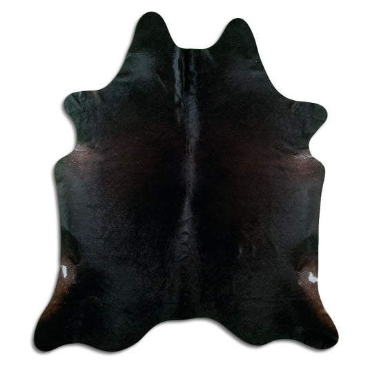 Black Cowhide Rug XXL