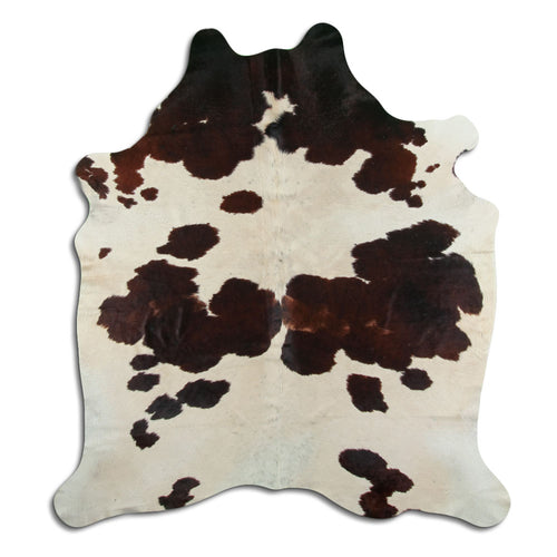 Brown & White Cowhide Rug XL