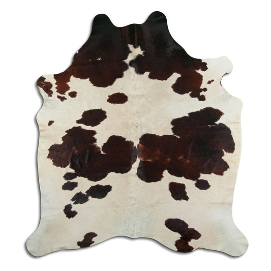 Brown & White Cowhide Rug XL