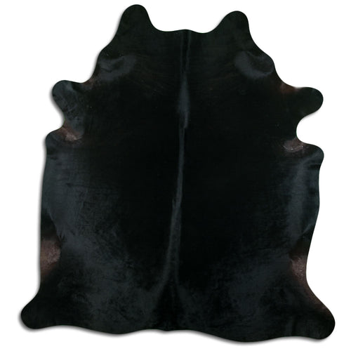 Black Cowhide Rug XXL