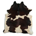 Brown & White Cowhide Rug XXL