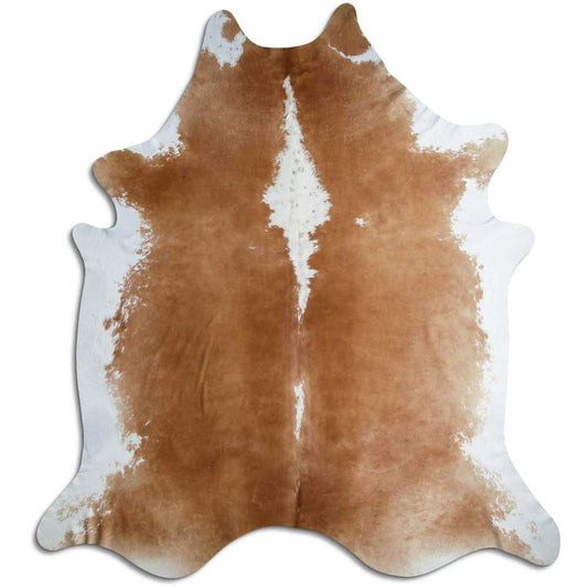 Brown & White Cowhide Rug XXL