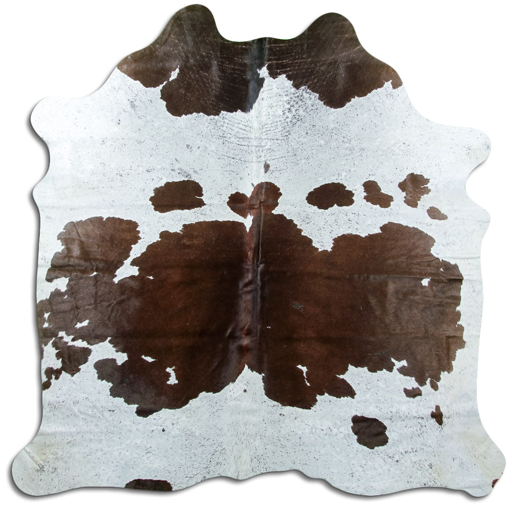 Brown & White Cowhide Rug L